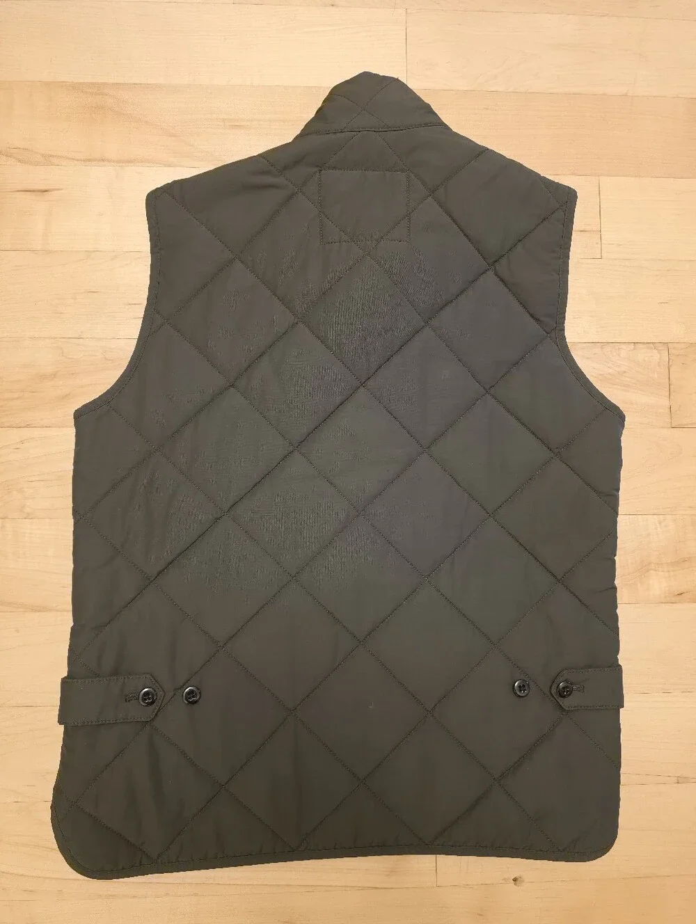 J.Crew Sussex Quilted Vest Dark Olive Corduroy Collar Men's XS